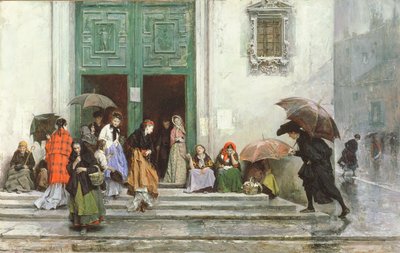 Coming Out of Church by Raimundo de Madrazo y Garreta